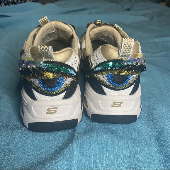 Skechers D’lites glamorous limited edition gold/white/black womens size 8 - Picture 6 of 13